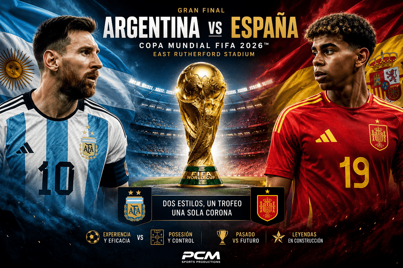 Argentina vs. España: dos gigantes, una Copa y una cita con la historia